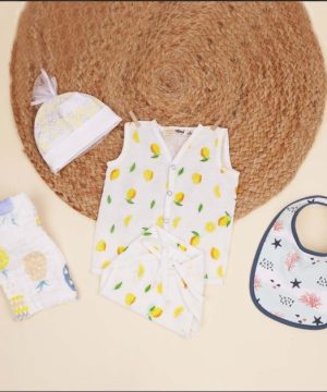 Newborn Unisex Baby essential Combo - Multicolor - 7 Items