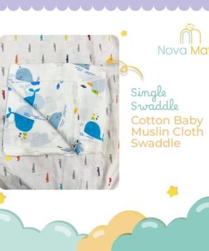 Baby Muslin Swaddle | Pack of 1| Multicolor